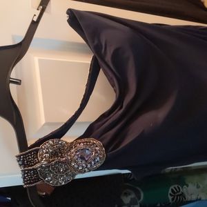 Jackie Jon Embellished One Shoulder Dress